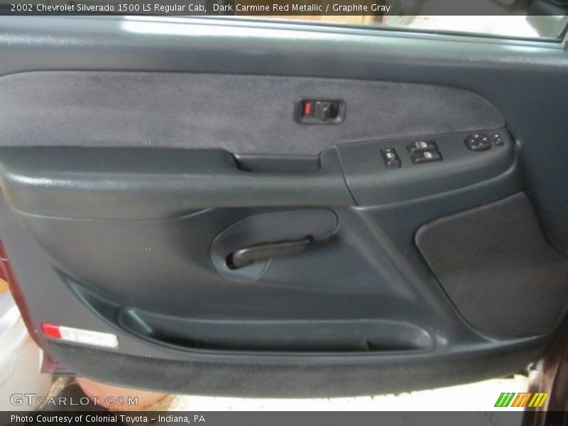 Dark Carmine Red Metallic / Graphite Gray 2002 Chevrolet Silverado 1500 LS Regular Cab