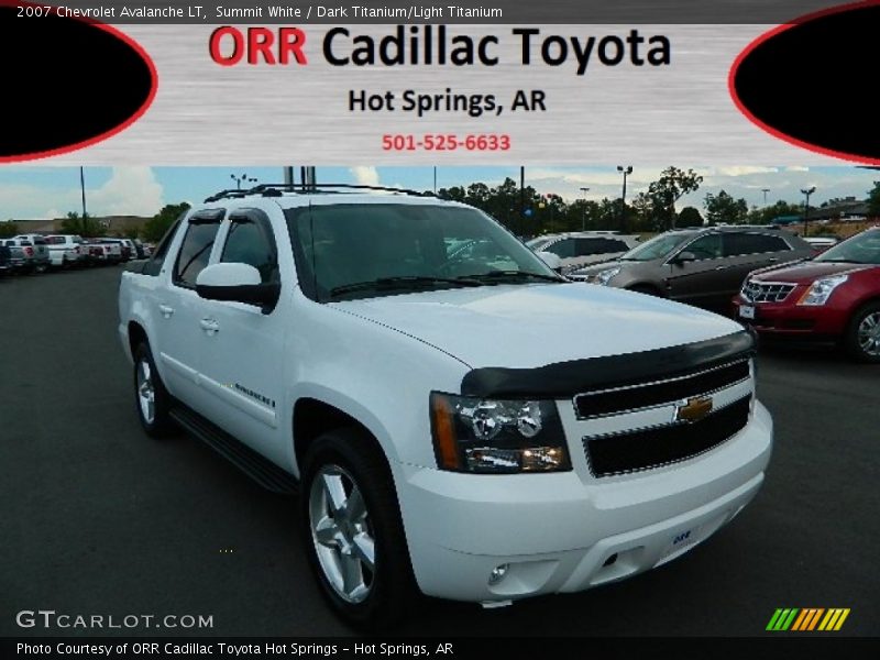 Summit White / Dark Titanium/Light Titanium 2007 Chevrolet Avalanche LT
