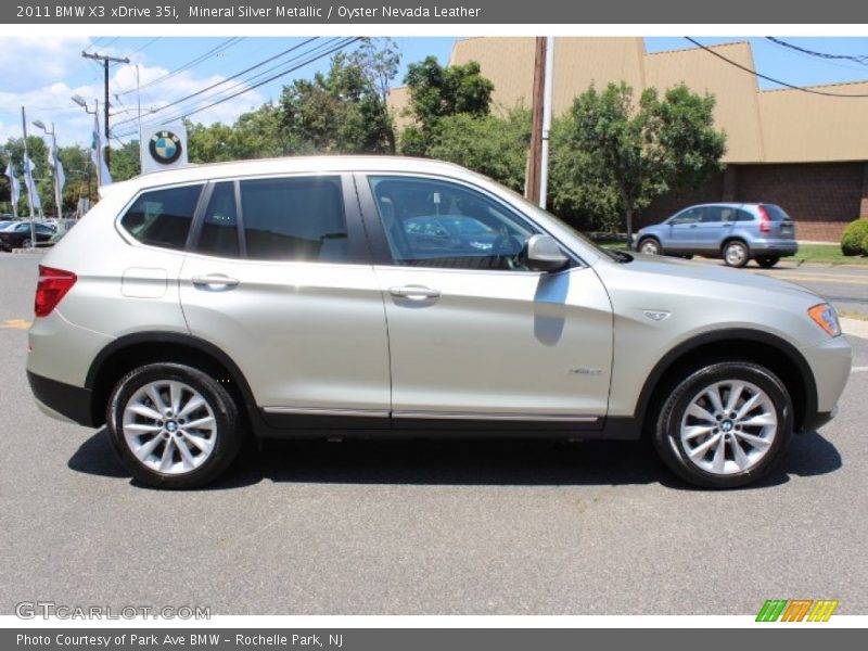 Mineral Silver Metallic / Oyster Nevada Leather 2011 BMW X3 xDrive 35i