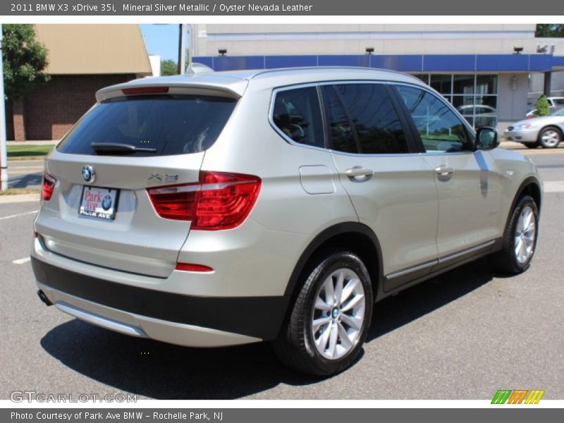 Mineral Silver Metallic / Oyster Nevada Leather 2011 BMW X3 xDrive 35i