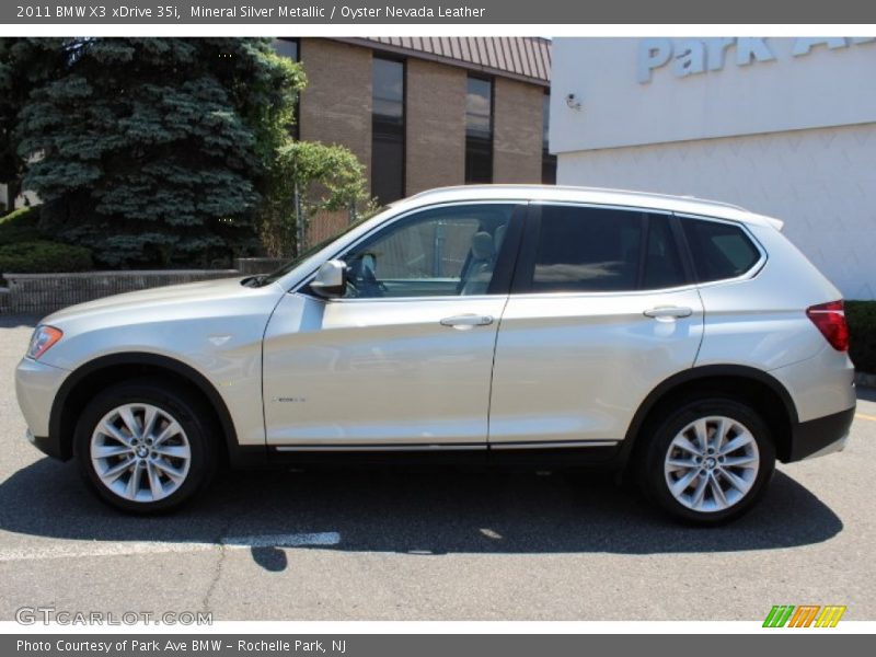 Mineral Silver Metallic / Oyster Nevada Leather 2011 BMW X3 xDrive 35i