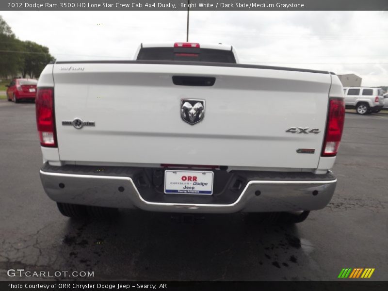 Bright White / Dark Slate/Medium Graystone 2012 Dodge Ram 3500 HD Lone Star Crew Cab 4x4 Dually
