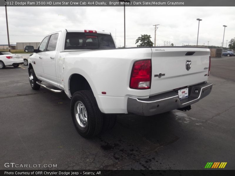 Bright White / Dark Slate/Medium Graystone 2012 Dodge Ram 3500 HD Lone Star Crew Cab 4x4 Dually