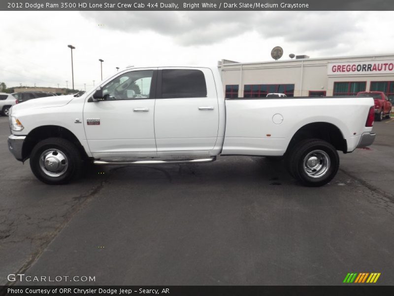 Bright White / Dark Slate/Medium Graystone 2012 Dodge Ram 3500 HD Lone Star Crew Cab 4x4 Dually