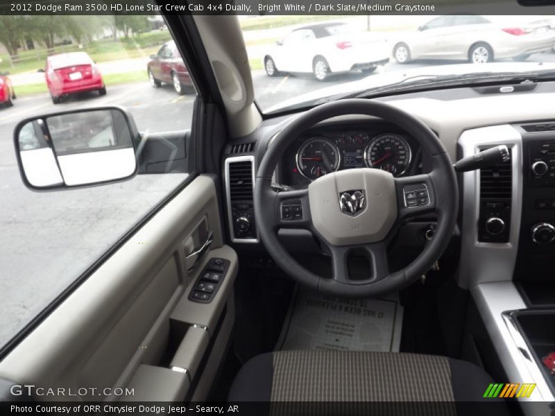 Bright White / Dark Slate/Medium Graystone 2012 Dodge Ram 3500 HD Lone Star Crew Cab 4x4 Dually