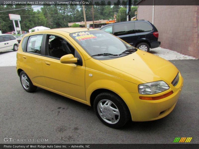 Summer Yellow / Gray 2005 Chevrolet Aveo LS Hatchback
