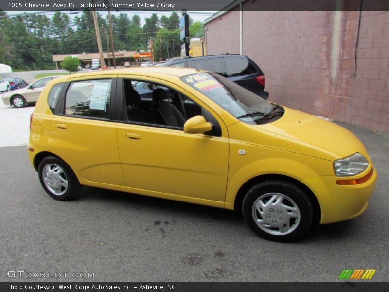 Summer Yellow / Gray 2005 Chevrolet Aveo LS Hatchback