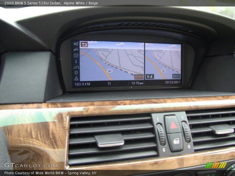 Alpine White / Beige 2009 BMW 5 Series 528xi Sedan