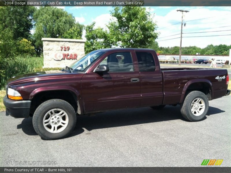 Deep Molten Red Pearl / Dark Slate Gray 2004 Dodge Dakota SXT Club Cab 4x4