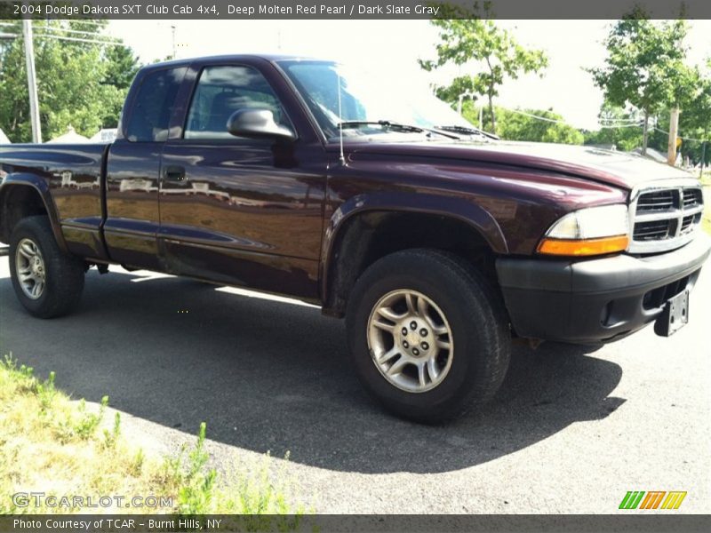 Deep Molten Red Pearl / Dark Slate Gray 2004 Dodge Dakota SXT Club Cab 4x4