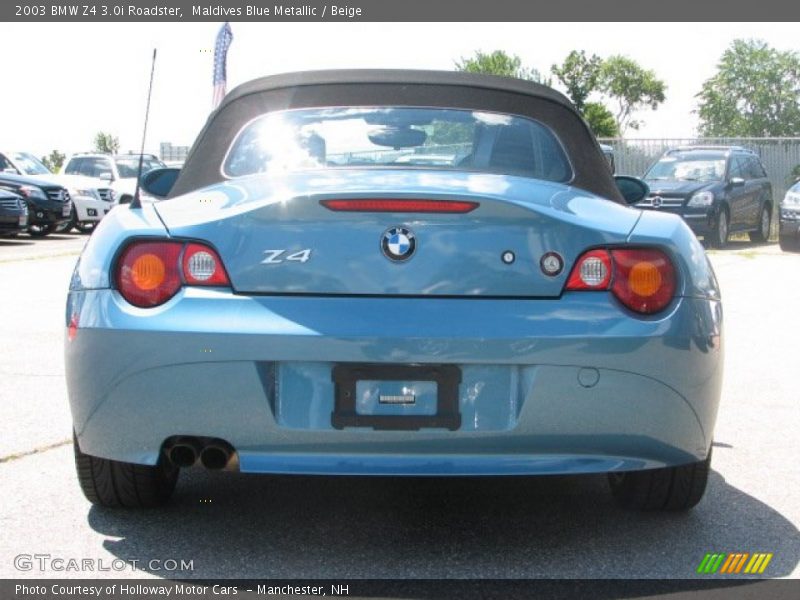 Maldives Blue Metallic / Beige 2003 BMW Z4 3.0i Roadster