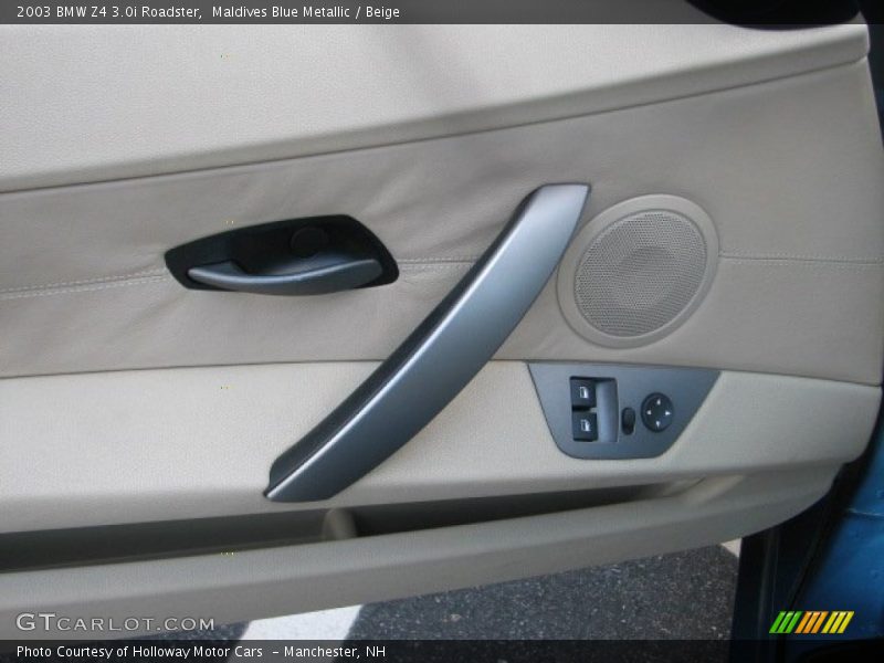 Maldives Blue Metallic / Beige 2003 BMW Z4 3.0i Roadster