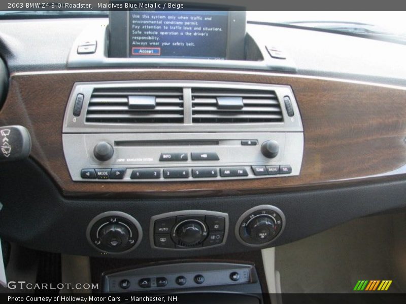Controls of 2003 Z4 3.0i Roadster
