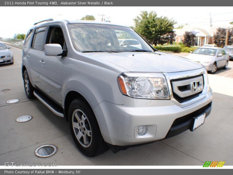 Alabaster Silver Metallic / Black 2011 Honda Pilot Touring 4WD