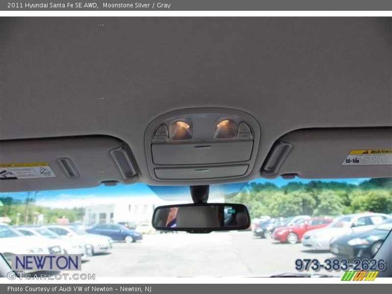 Moonstone Silver / Gray 2011 Hyundai Santa Fe SE AWD