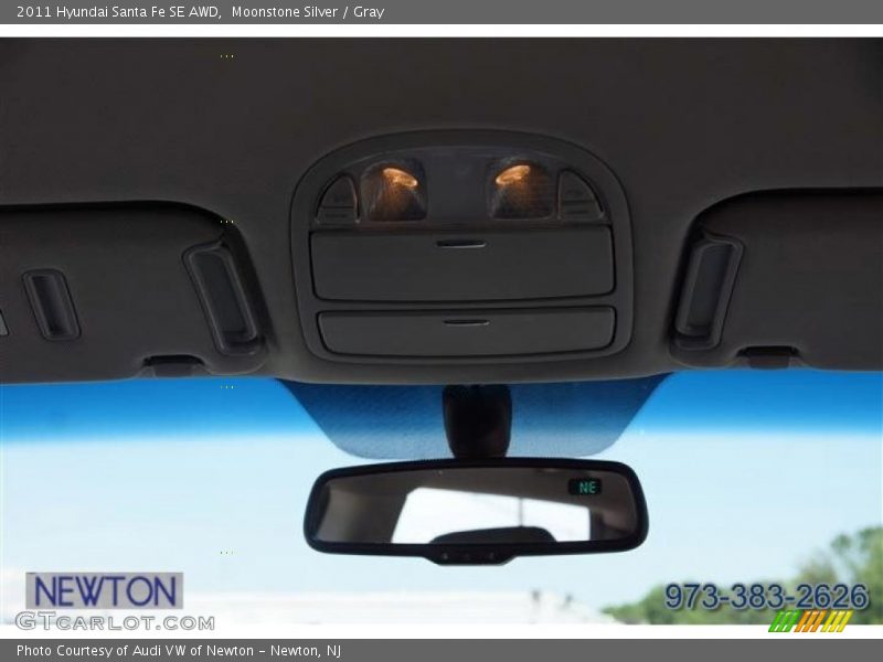 Moonstone Silver / Gray 2011 Hyundai Santa Fe SE AWD