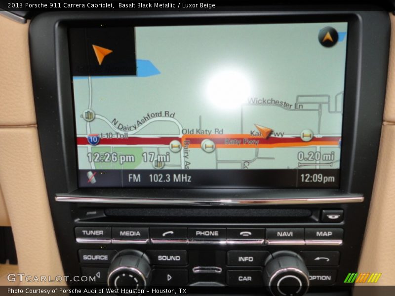 Navigation of 2013 911 Carrera Cabriolet