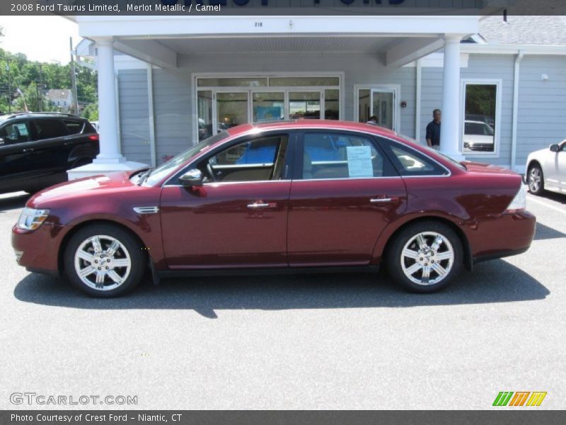 Merlot Metallic / Camel 2008 Ford Taurus Limited