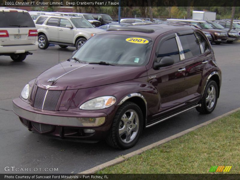 Deep Cranberry Pearl / Taupe 2001 Chrysler PT Cruiser Limited