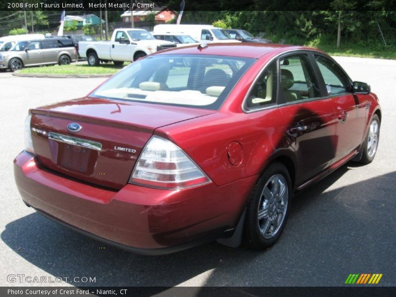 Merlot Metallic / Camel 2008 Ford Taurus Limited