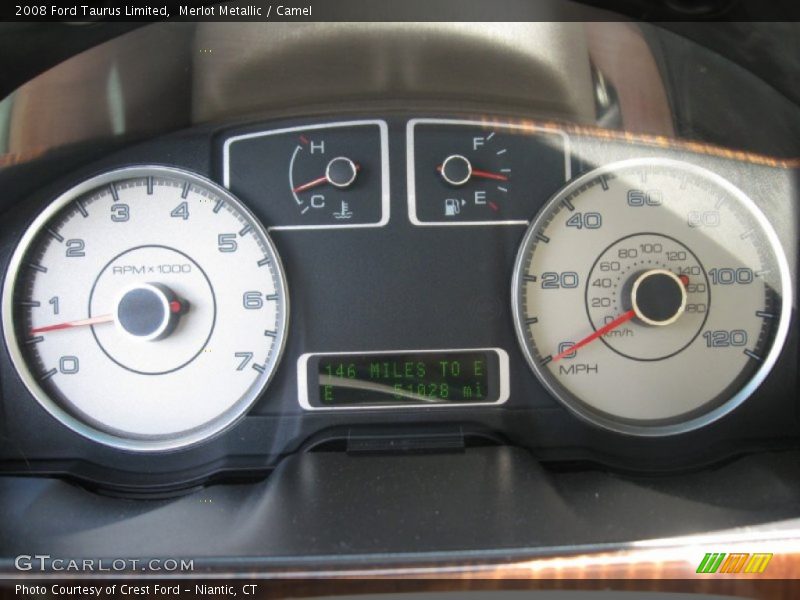 Merlot Metallic / Camel 2008 Ford Taurus Limited