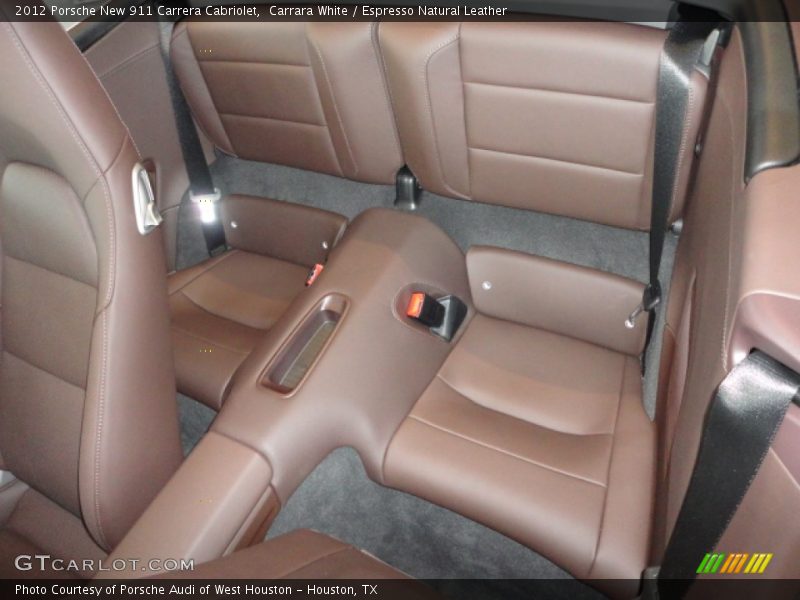 Rear Seat of 2012 New 911 Carrera Cabriolet