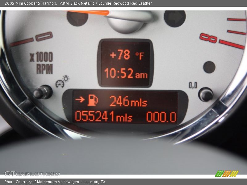 Astro Black Metallic / Lounge Redwood Red Leather 2009 Mini Cooper S Hardtop