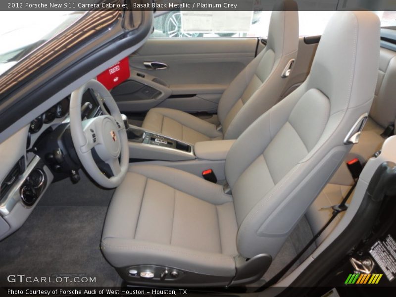 Platinum Grey Interior - 2012 New 911 Carrera Cabriolet 