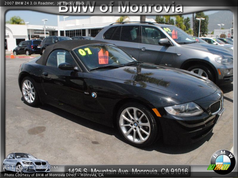 Jet Black / Black 2007 BMW Z4 3.0i Roadster