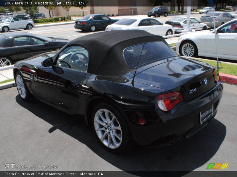 Jet Black / Black 2007 BMW Z4 3.0i Roadster