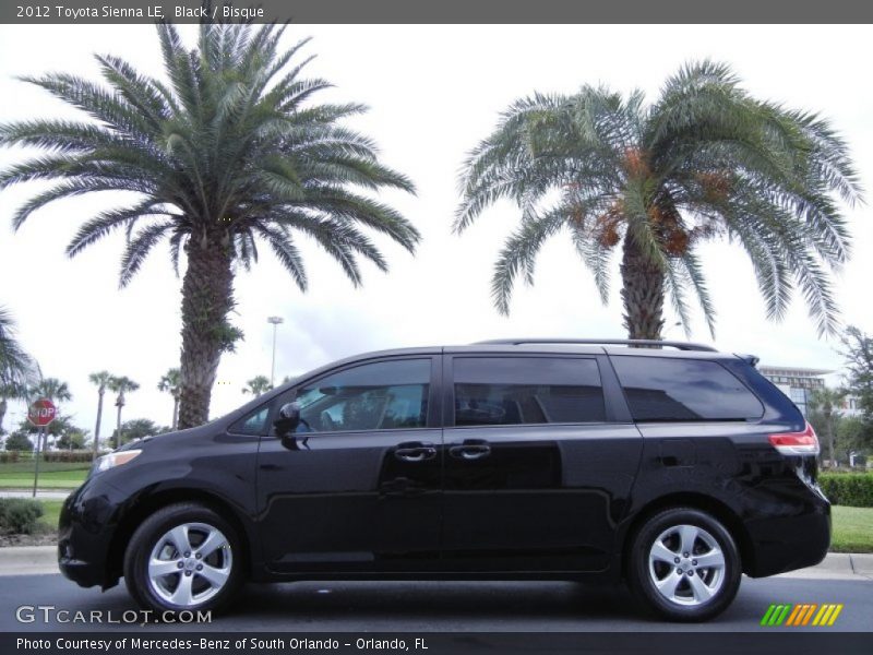 Black / Bisque 2012 Toyota Sienna LE