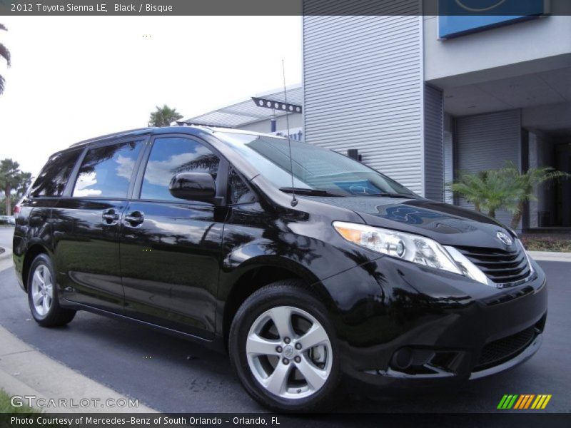 Black / Bisque 2012 Toyota Sienna LE