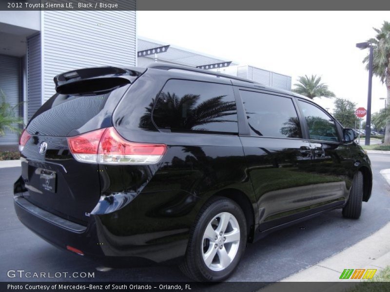 Black / Bisque 2012 Toyota Sienna LE