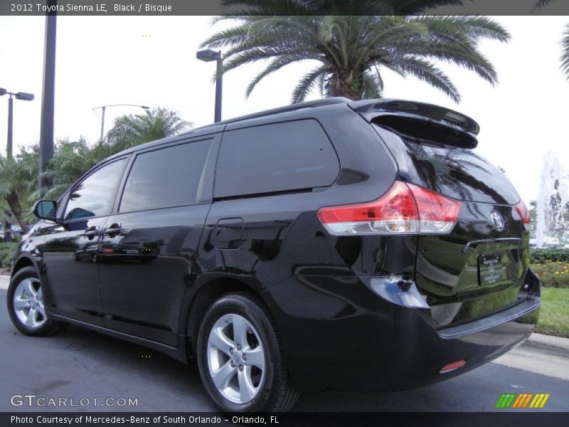 Black / Bisque 2012 Toyota Sienna LE