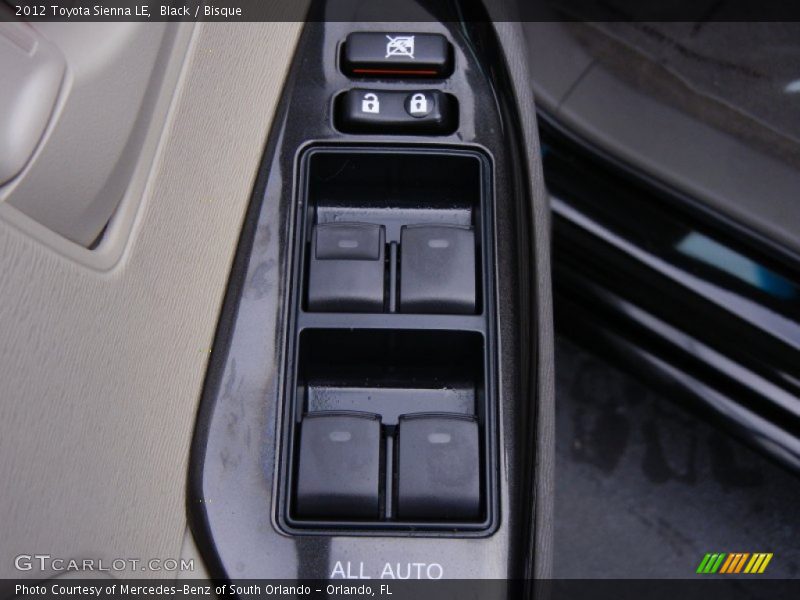 Black / Bisque 2012 Toyota Sienna LE