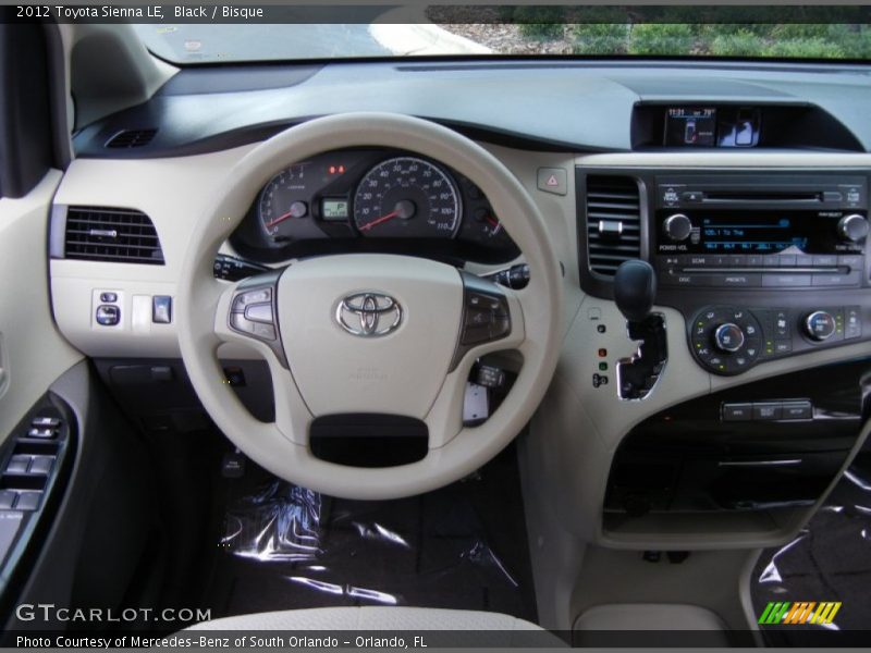 Black / Bisque 2012 Toyota Sienna LE