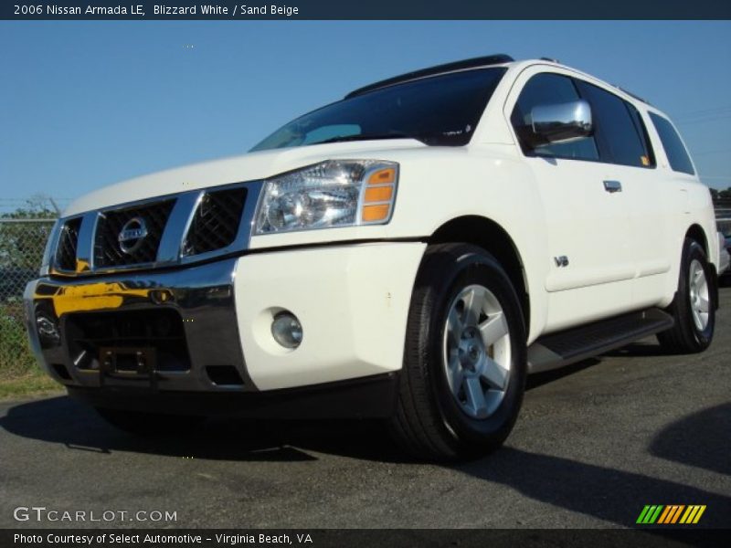 Blizzard White / Sand Beige 2006 Nissan Armada LE