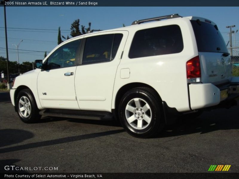 Blizzard White / Sand Beige 2006 Nissan Armada LE