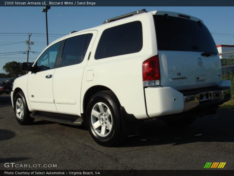 Blizzard White / Sand Beige 2006 Nissan Armada LE