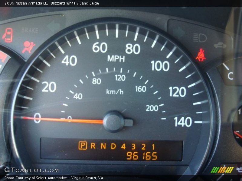 Blizzard White / Sand Beige 2006 Nissan Armada LE