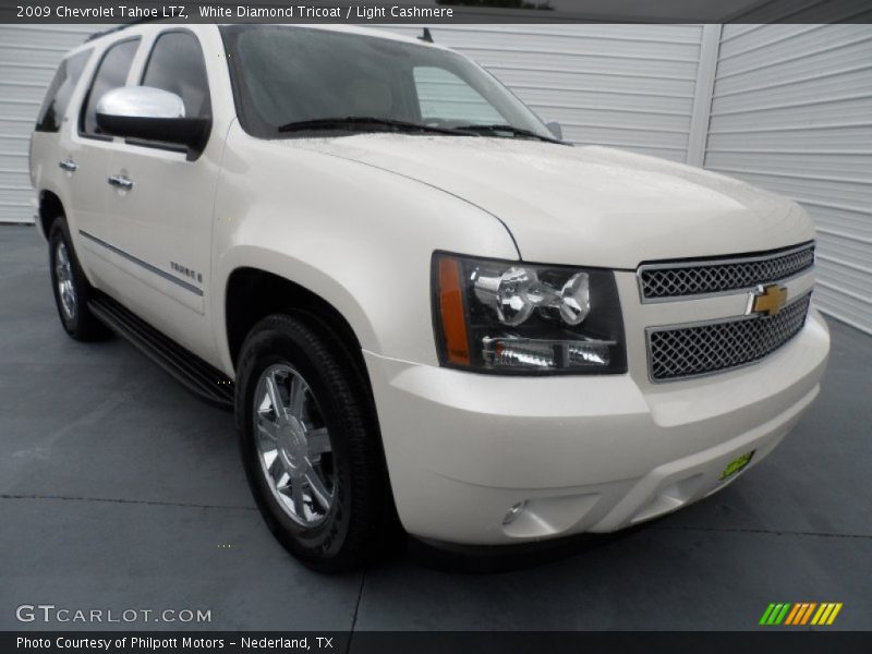 White Diamond Tricoat / Light Cashmere 2009 Chevrolet Tahoe LTZ