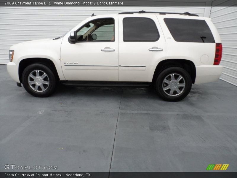 White Diamond Tricoat / Light Cashmere 2009 Chevrolet Tahoe LTZ