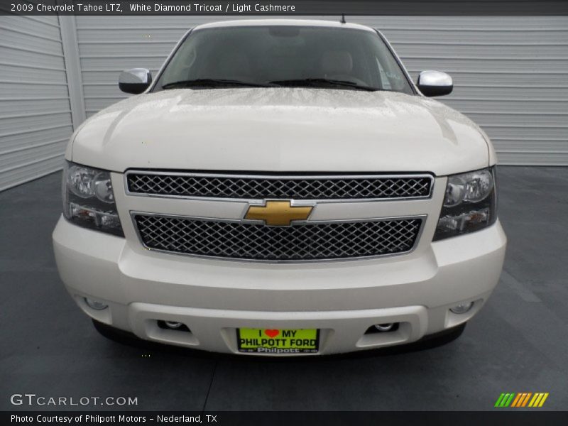 White Diamond Tricoat / Light Cashmere 2009 Chevrolet Tahoe LTZ