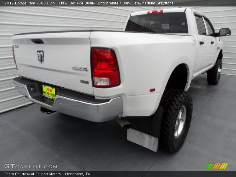 Bright White / Dark Slate/Medium Graystone 2012 Dodge Ram 3500 HD ST Crew Cab 4x4 Dually