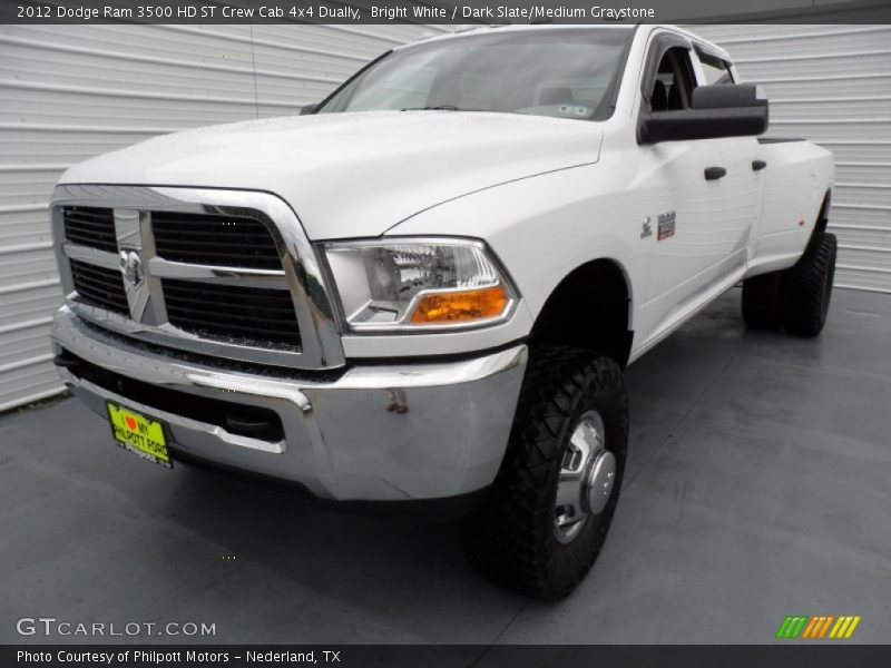 Bright White / Dark Slate/Medium Graystone 2012 Dodge Ram 3500 HD ST Crew Cab 4x4 Dually