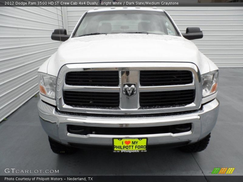 Bright White / Dark Slate/Medium Graystone 2012 Dodge Ram 3500 HD ST Crew Cab 4x4 Dually