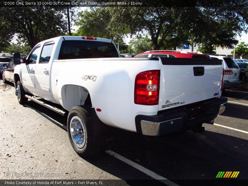 Summit White / Ebony 2008 GMC Sierra 3500HD SLT Crew Cab 4x4 Dually