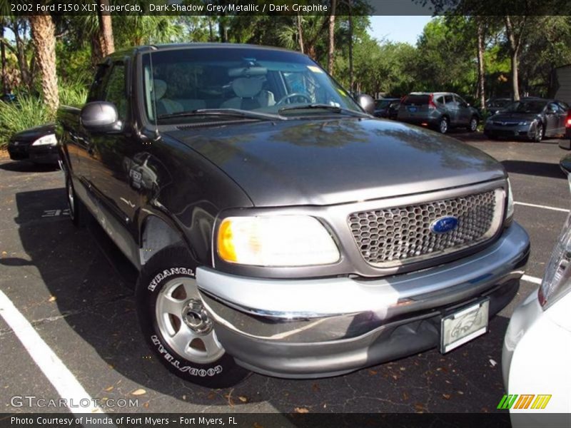 Dark Shadow Grey Metallic / Dark Graphite 2002 Ford F150 XLT SuperCab