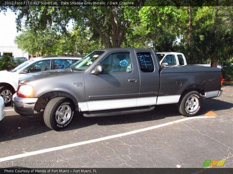 Dark Shadow Grey Metallic / Dark Graphite 2002 Ford F150 XLT SuperCab