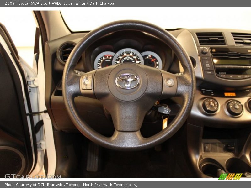 Super White / Dark Charcoal 2009 Toyota RAV4 Sport 4WD
